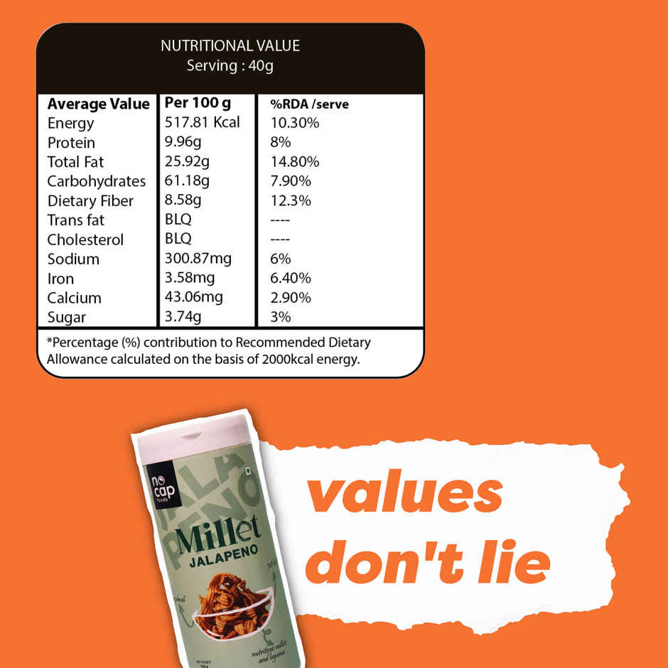Nocap Millet Jalapeno Chips