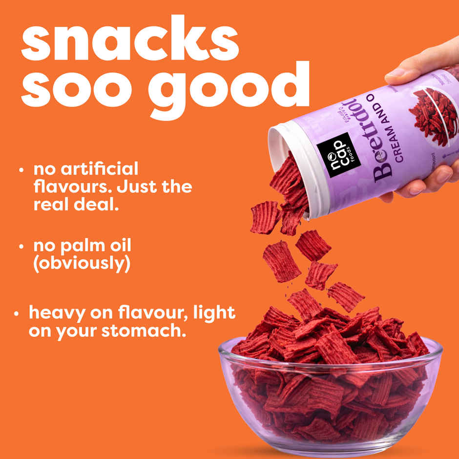 Nocap Beetroot Cream & Onion Chips