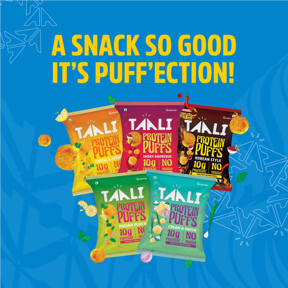 Taali Protein Puffs | Masala Puff, Roasted, Corn & Jowar, No Maida, Rich in Protein