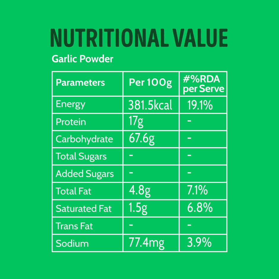 Snapin Garlic (Lahsun) Powder (40g) & Snapin White Onion Powder (40g) Combo