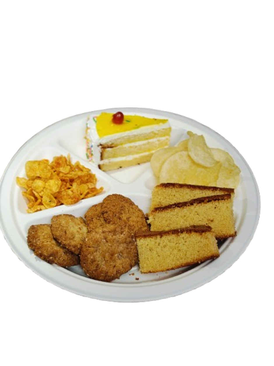 Disposable Round Tray Plate | Pack of 25 | 10 inch | Sn Cd 11 | Antzco