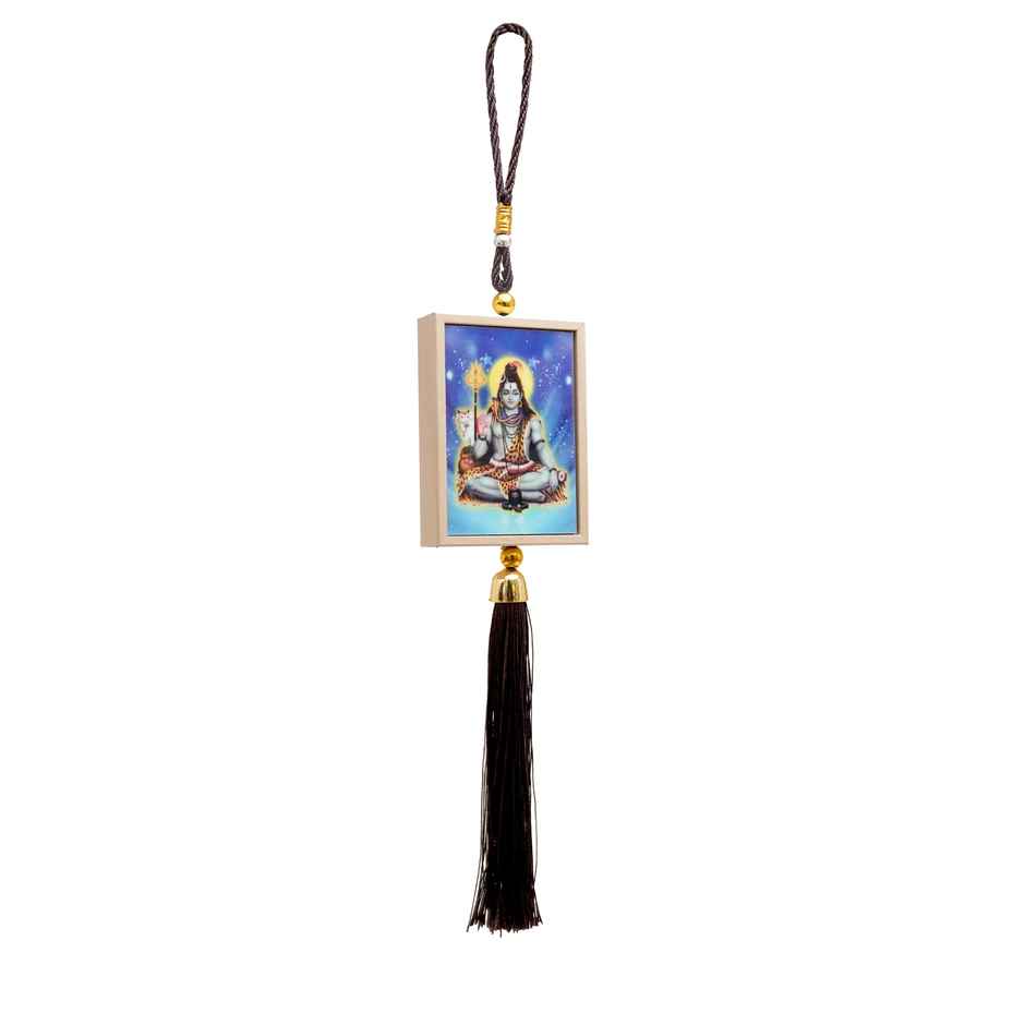 Divine Vibes Shiv Ji Box Shape Car Dashboard Hanging