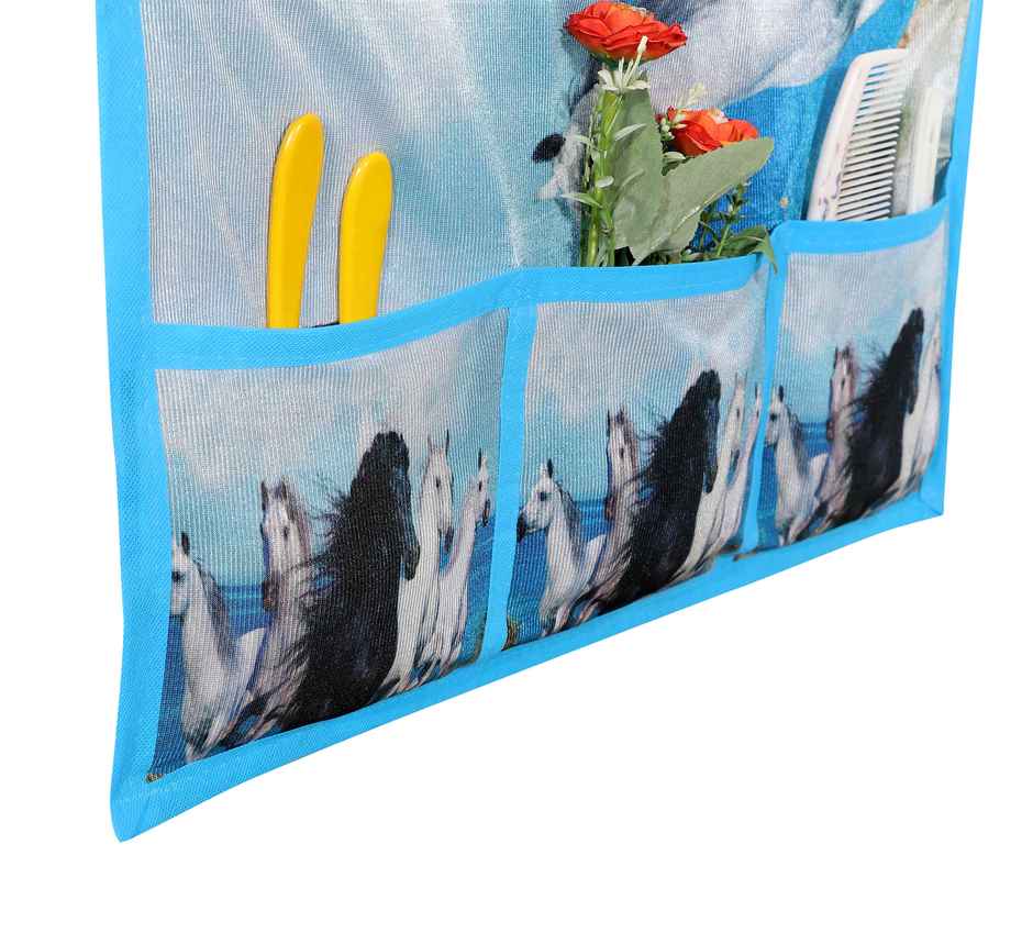 Homeharmony Horse Design Fridge Cover With Six Side Pockets