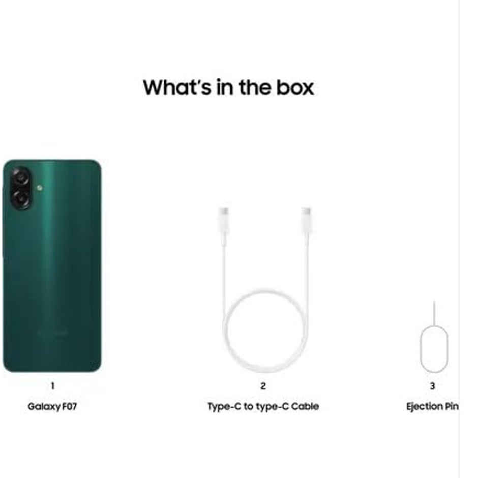Galaxy F07 4G | 4GB RAM | 64GB Storage | 6.5 inches Display | 4G | Green