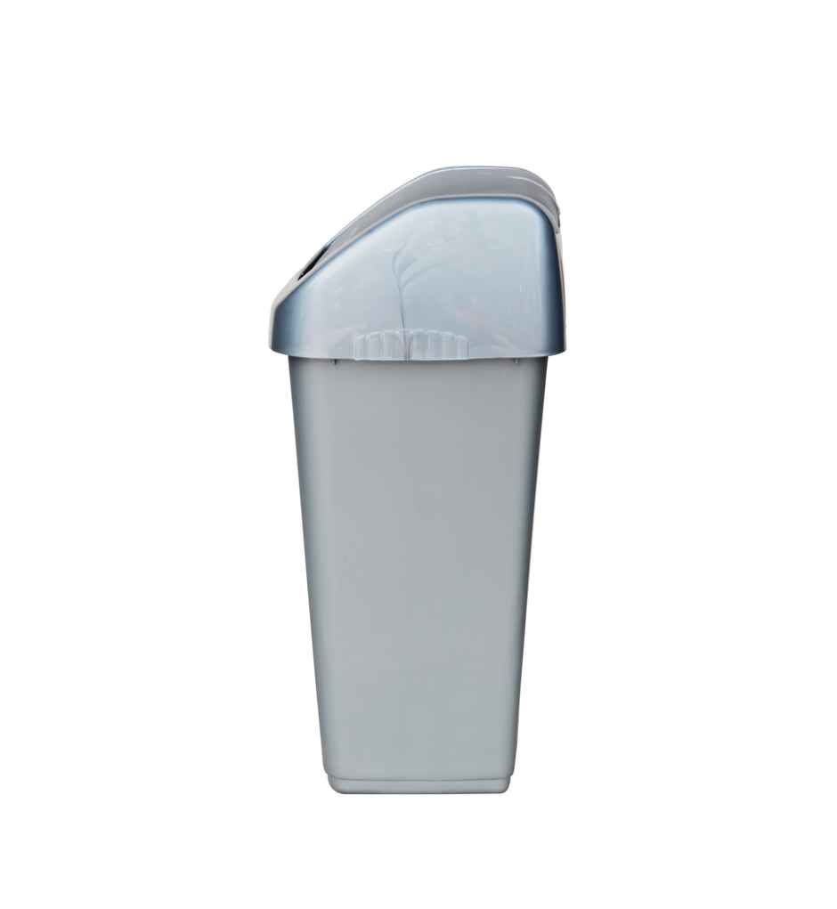 Princeware Garbage Container Dustbin With Swing Lid- 9 Liters- Grey