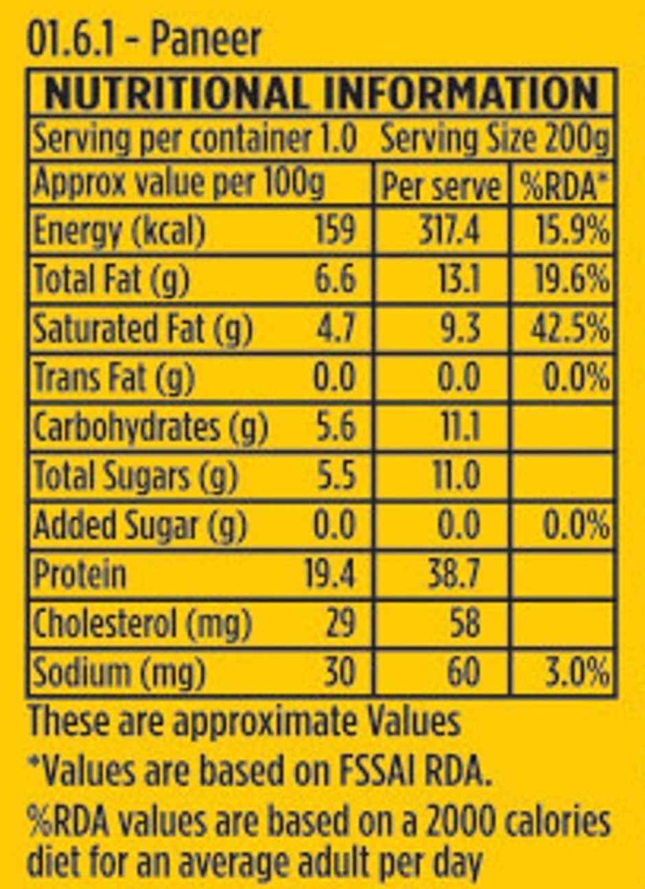 Punjab Sind Low Fat Paneer