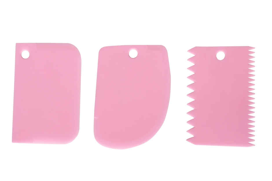 Silicone 3 Pc Baking Scrapper | Assorted