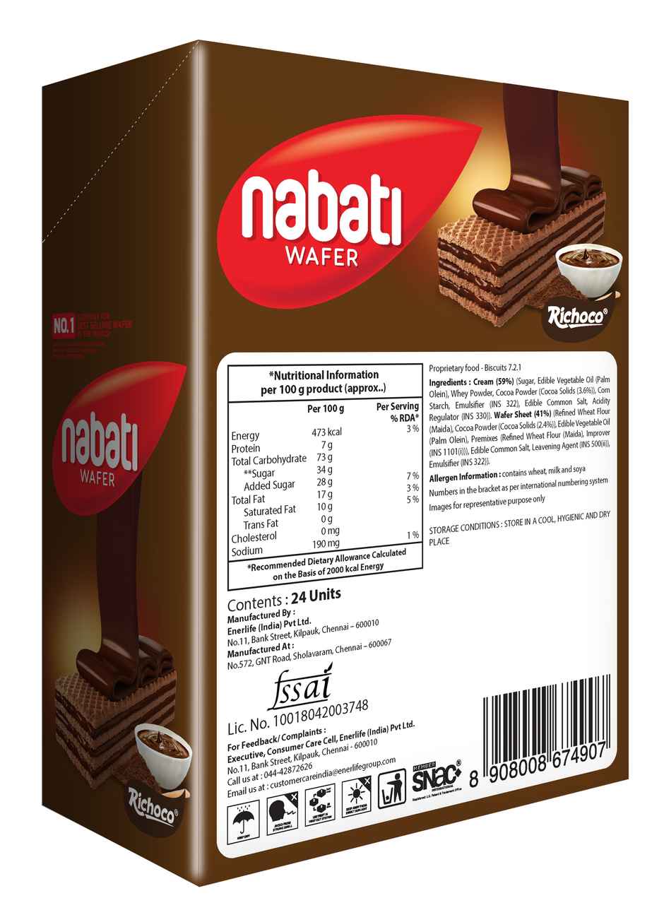 Nabati Cream Wafer Biscuits - Richoco