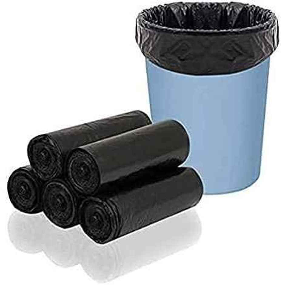 Perpetual Garbage Bags, 150 Pcs, Medium Size (Black-19 x 21 Inch) - (30 Pcs x Pack of 5 Rolls)