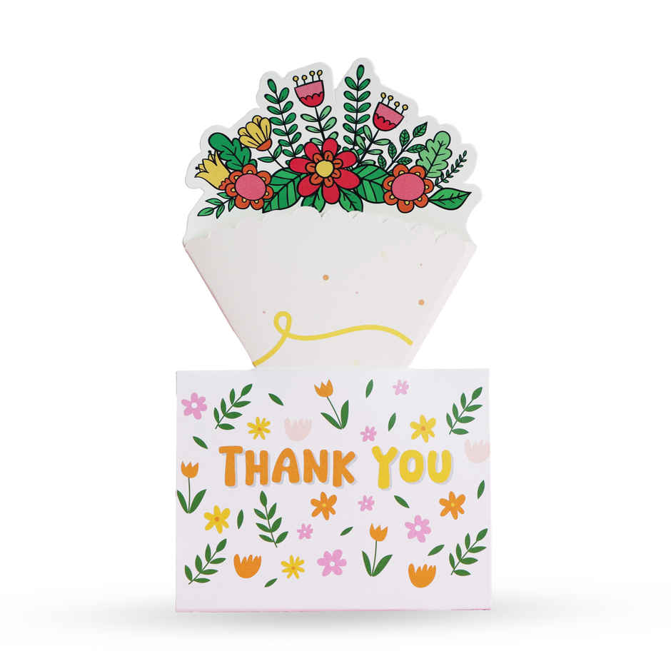 DIY Thank You Letter Bouquet Greeting Card For Mom | Oye Happy