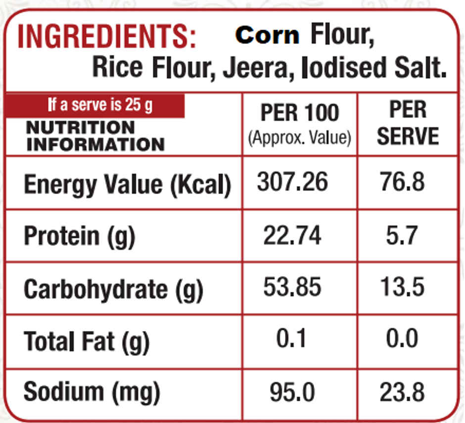 Wellfry Corn Millet Papad