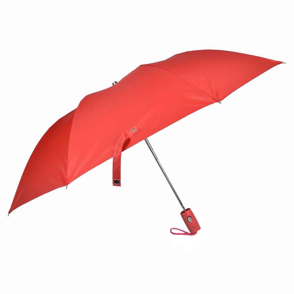 Fendo 3 Fold Auto Open 23.5 Inch Sun & Rainproof Regular Umbrella For Men & Women | Red