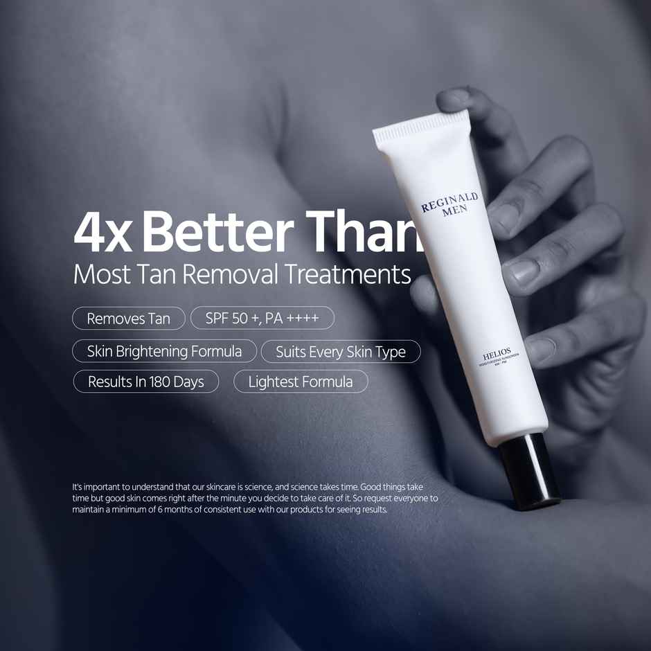 REGINALD MEN Moisturising Sunscreen - SPF 50+ PA++++ For Tan Free And Glowing Skin