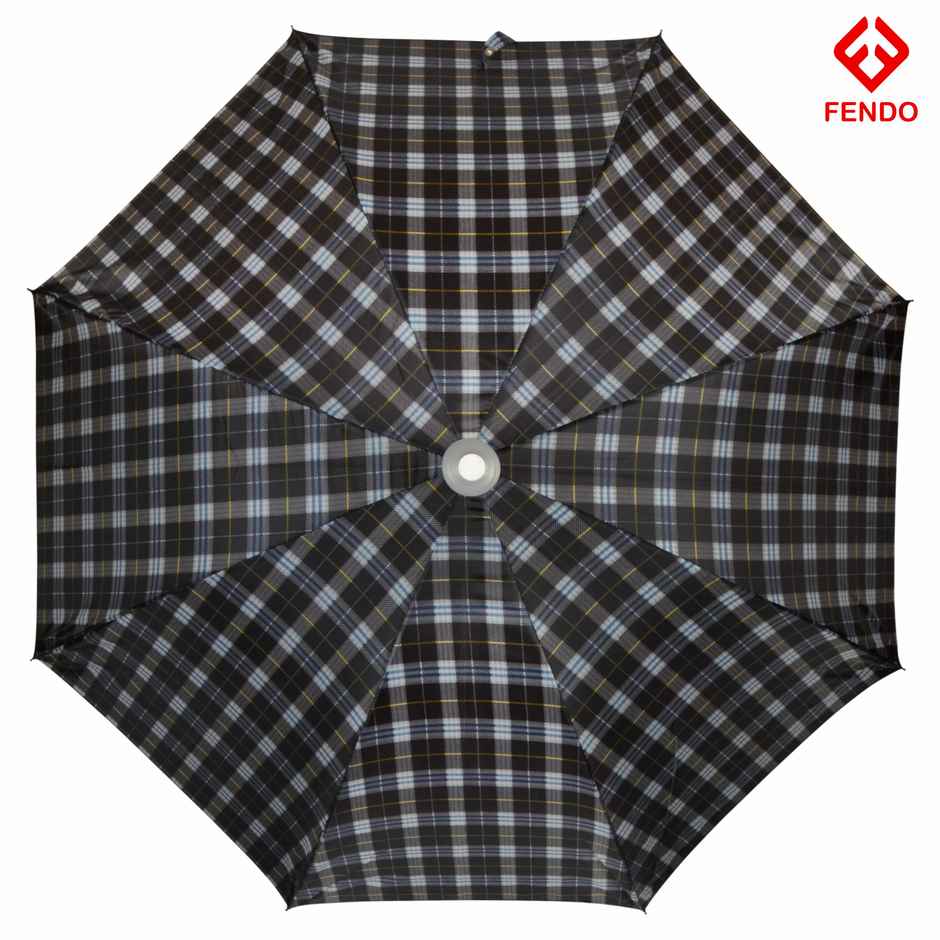 Fendo 23 inch Checks Straight Auto Open Umbrella Assorted