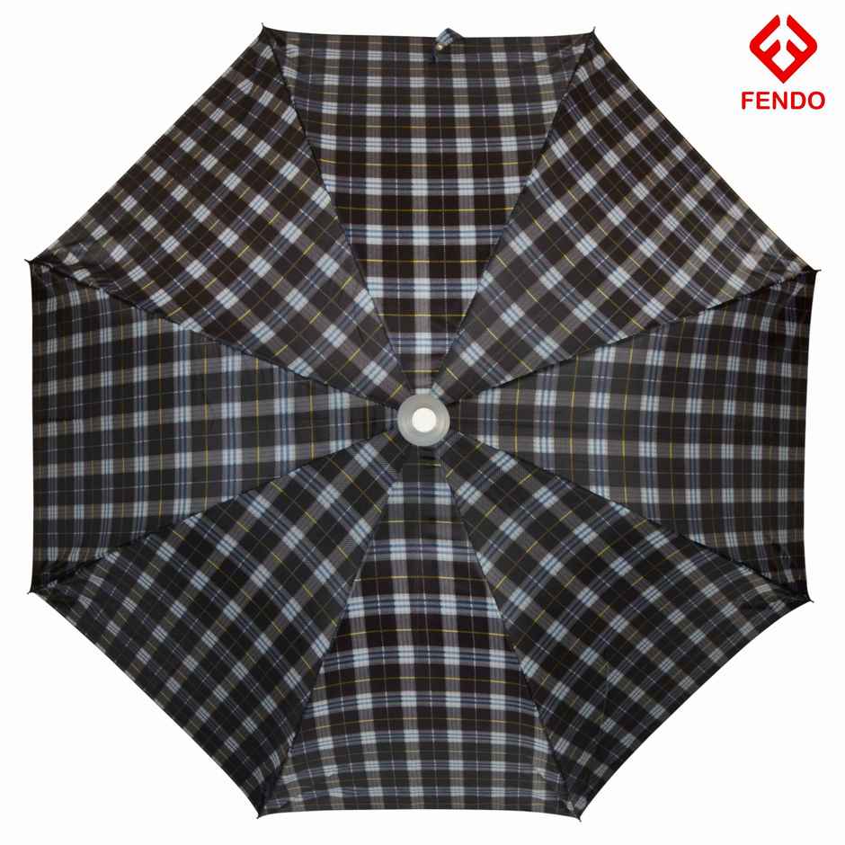 Fendo 23 inch Checks Straight Auto Open Umbrella Assorted