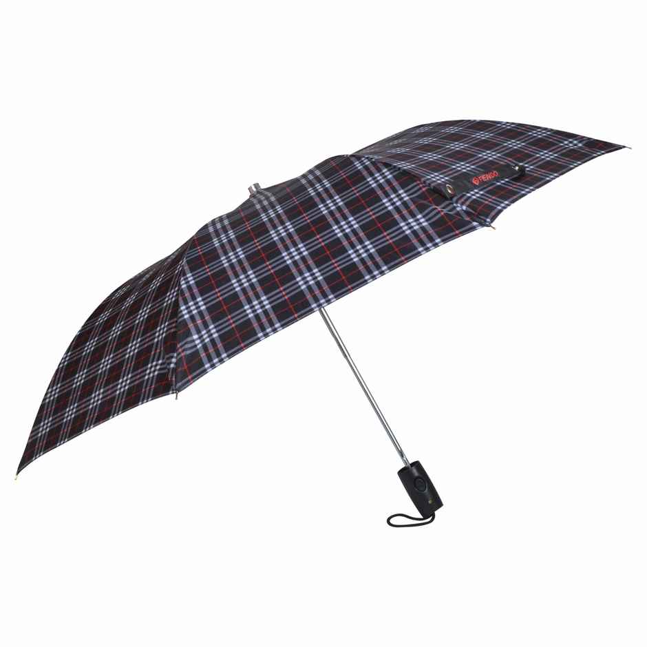 Fendo Emmott 2 Fold Auto Open 24.5 Inch Sun & Rainproof Regular Umbrella| Blue Checks