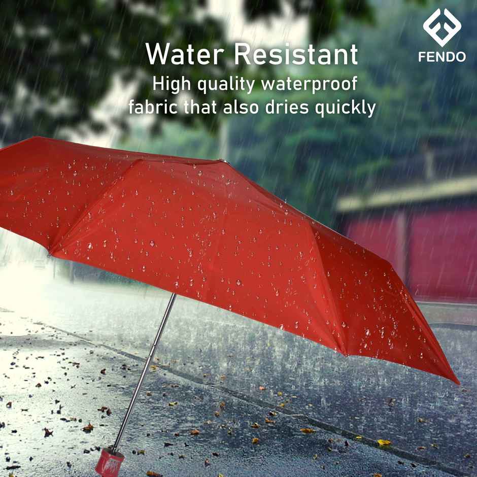 Fendo Hand Open | Red Umbrella | 21.5 inch | 3 Fold