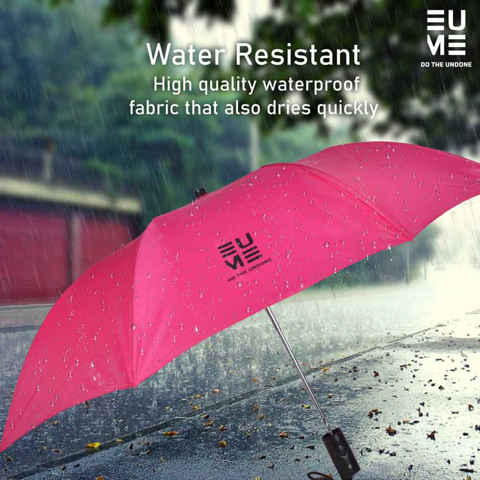 EUME Leatrix 21 Inch 2 Fold Auto-Open Lemon Umbrella | Pink