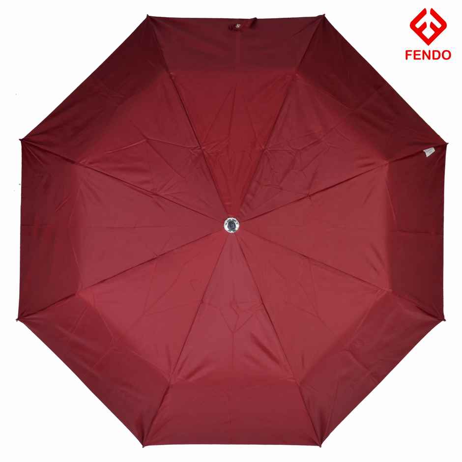 Fendo 3 Fold Hand Open 21.5 inch | Maroon Umbrella