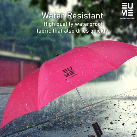 EUME Leatrix 21 Inch 2 Fold Auto-Open Lemon Umbrella | Pink