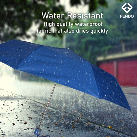 Fendo 3 Fold Hand Open 21.5 inch Royal Blue Umbrella