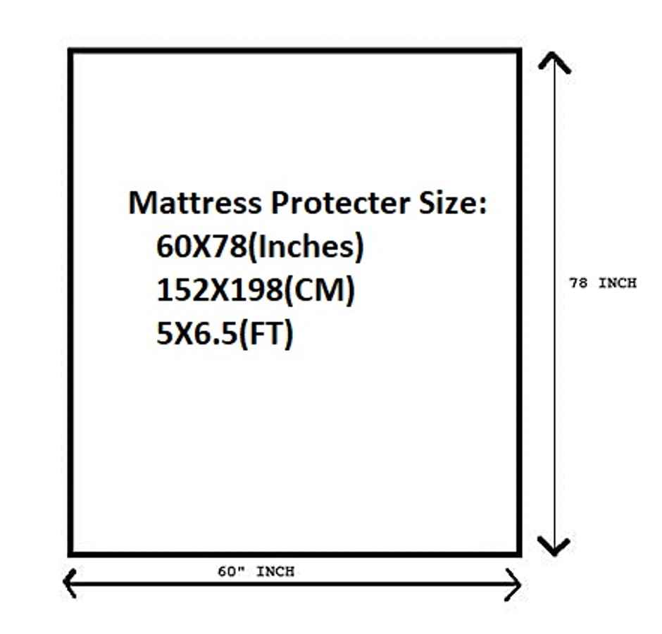 BAY6 Grey Quilted Microfiber Cotton 350 GSM Mattress Protector For Queen Size Bed