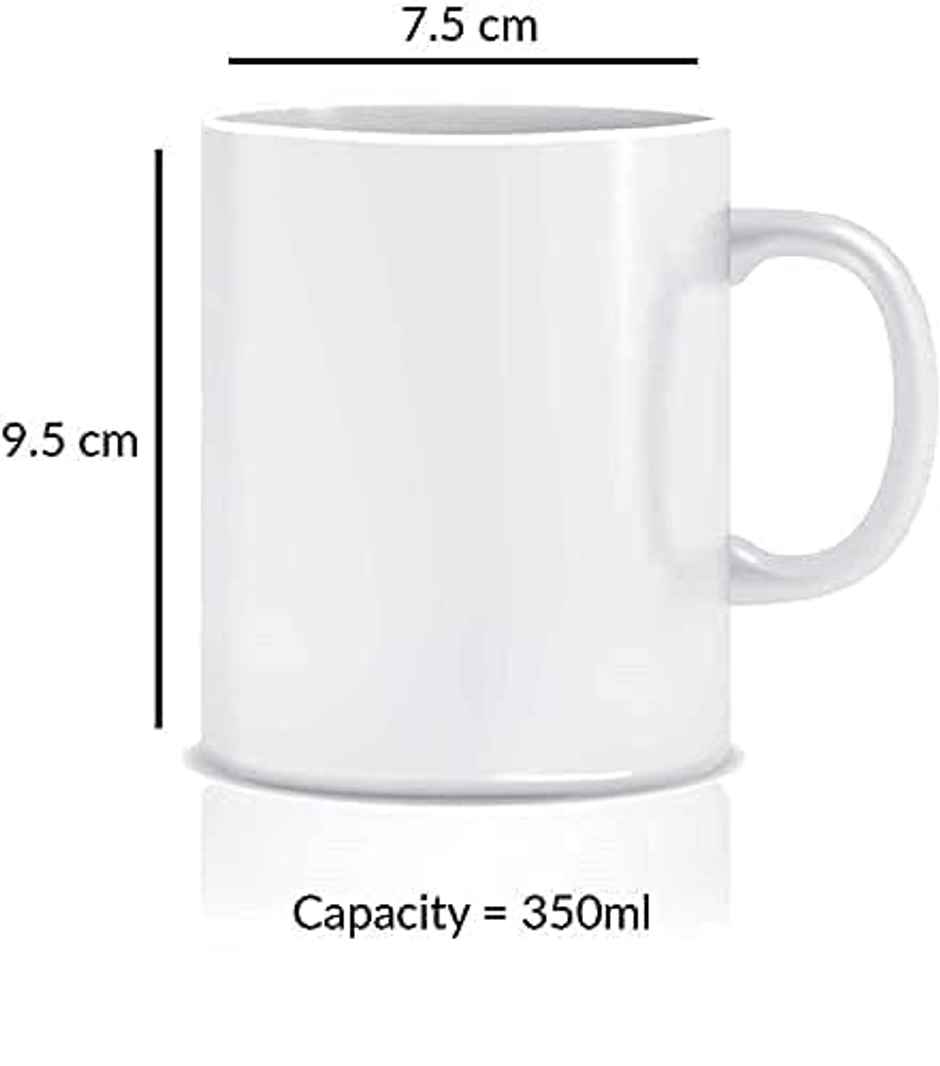 Kooltech Lil Sisters Break The Rules Printed White Coffee And Tea Ceramic Mug - 11Oz