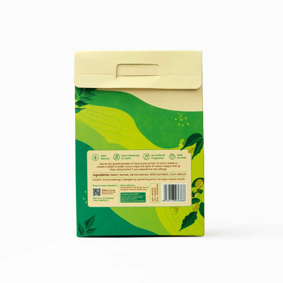 Nat Habit Natural Organic Holi Color Gulal Green - Neem Mauj Combo