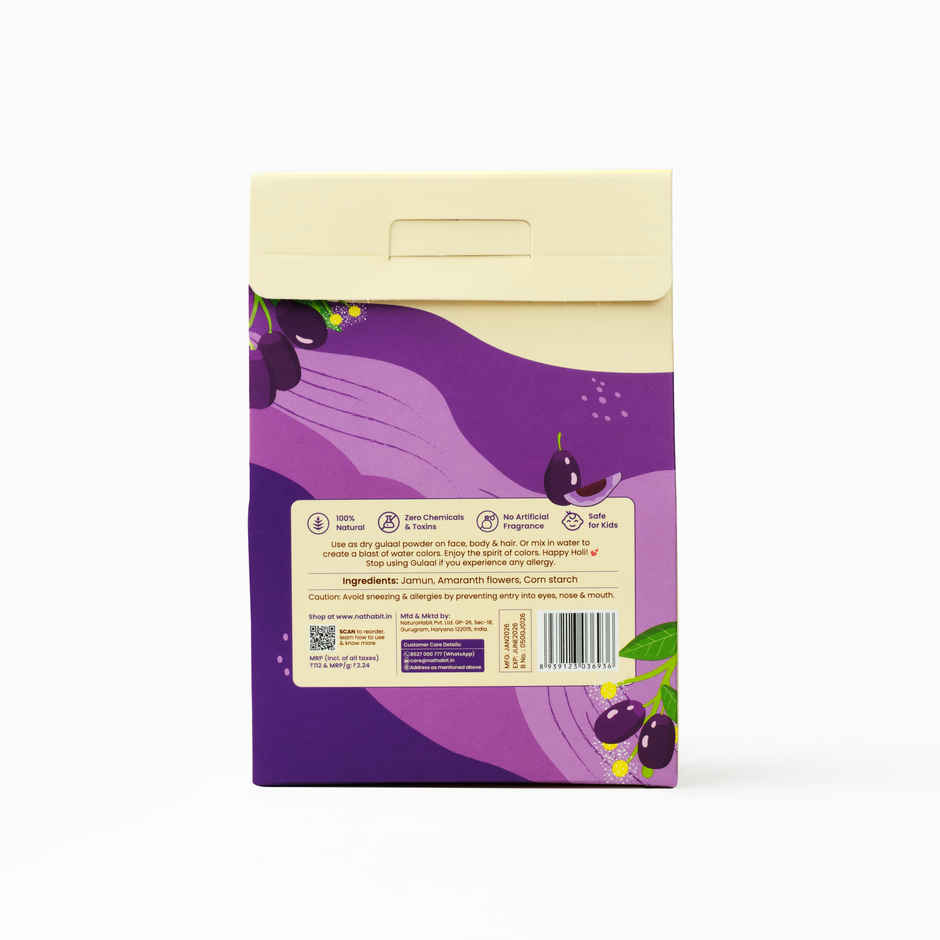 Nat Habit Natural Organic Holi Colour Gulal | Purple | Jamuni Jashn