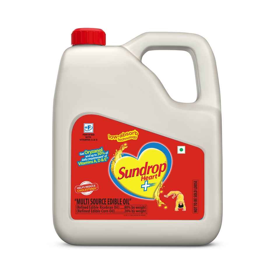 Sundrop Heart Plus|  Helps Reduce Cholesterol | Refined Rice Bran & Corn Oil