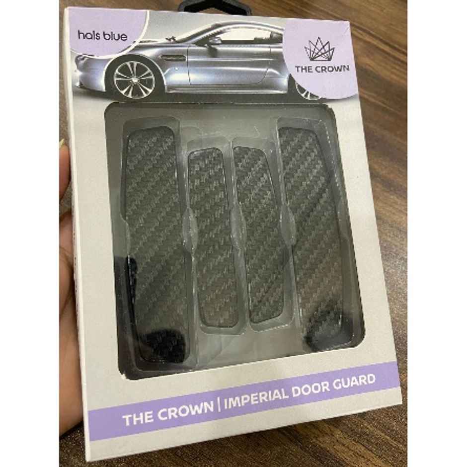 TiyuTrendzz The Crown Car Door Edge Guard - 4 Pcs (Glossy), Bumper Protector | Black