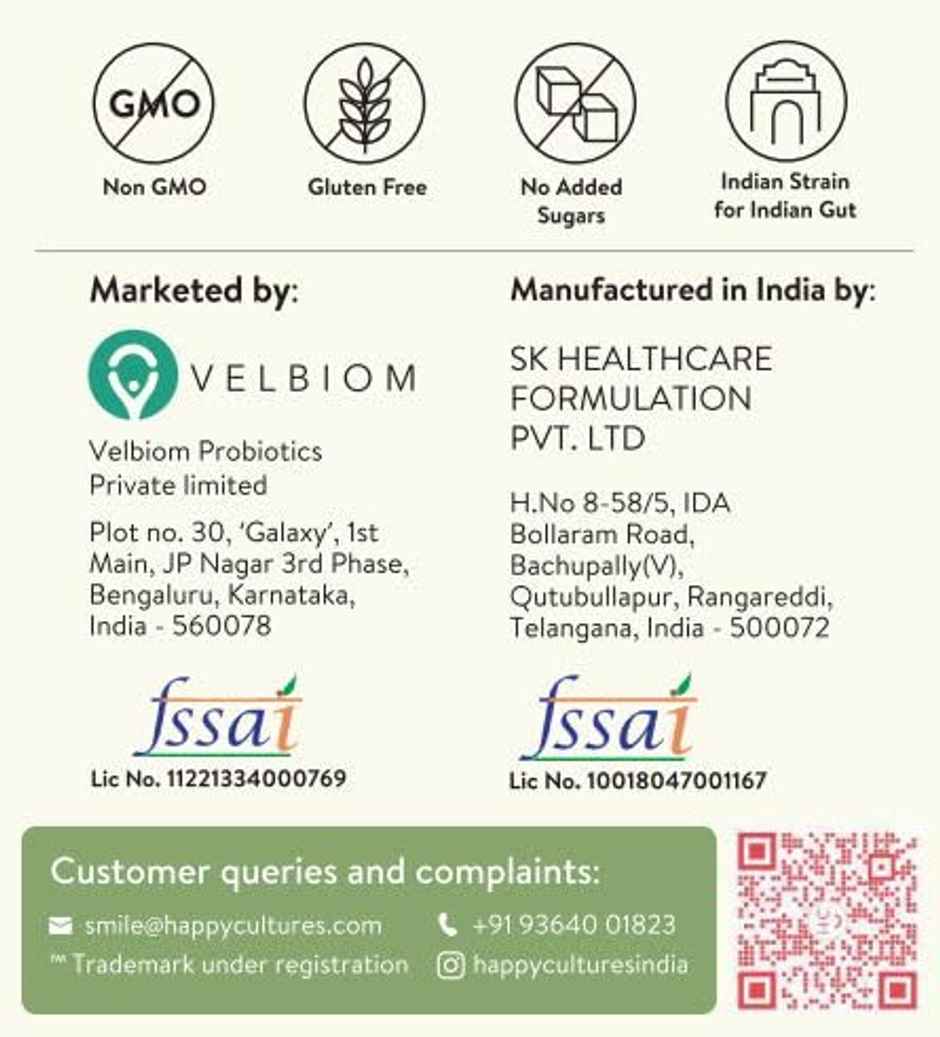 Happy Cultures Grow & Glow | Biotin, Hyaluronic Acid & Collagen |30pcs