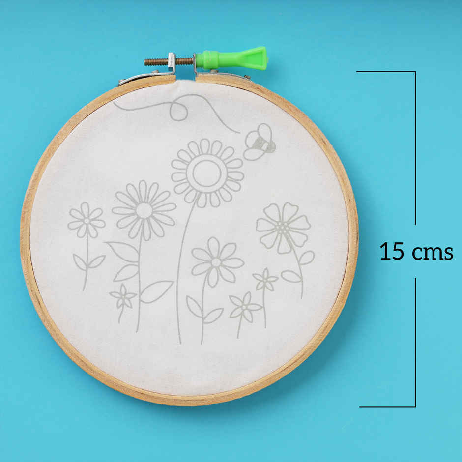 DIY Complete Embroidery Set with Fabric, Thread and Pattern for Hand Stitching | Oye Happy
