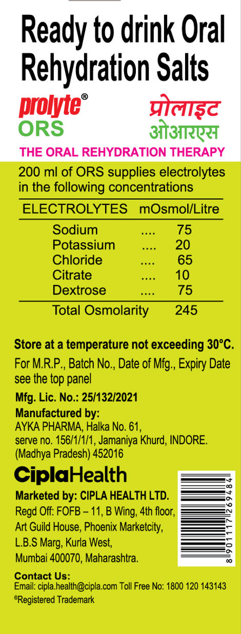 Cipla Prolyte ORS Nimbu Paani