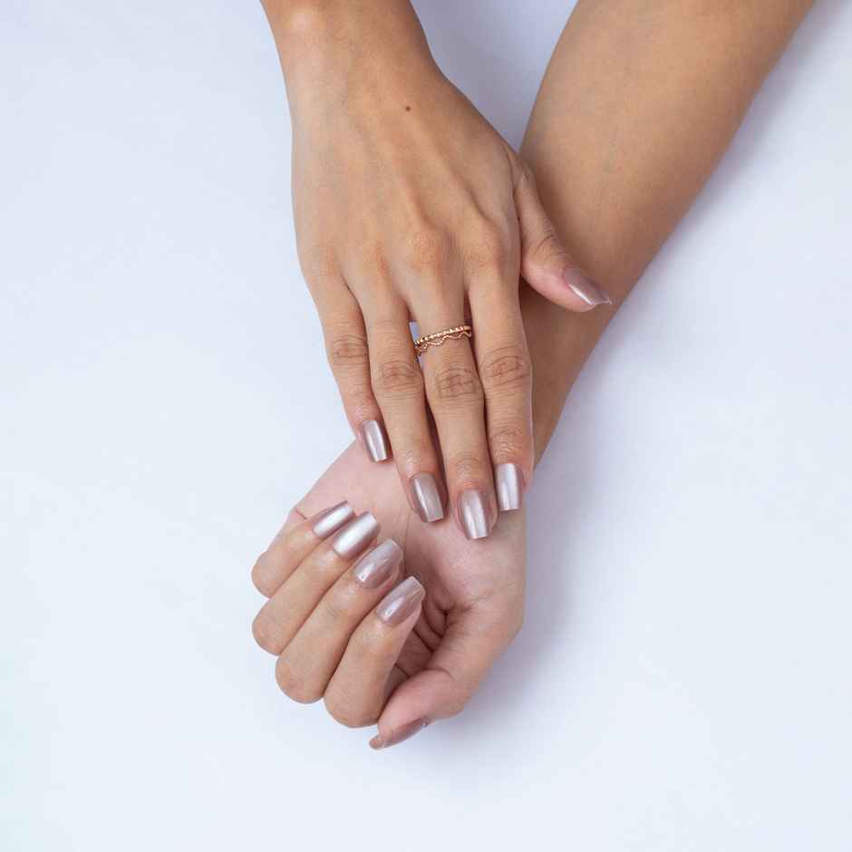 Pep Nails Bruna Medium Coffin Brown Cat Eye Reusable Press On Nails 30 Nail Tips