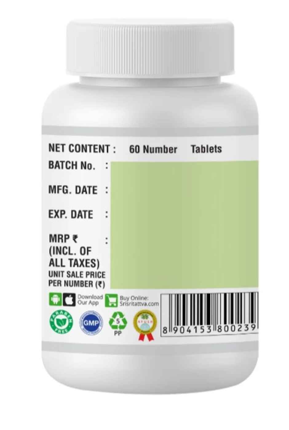 Sri Sri Tattva Shatavari 500mg Tablet