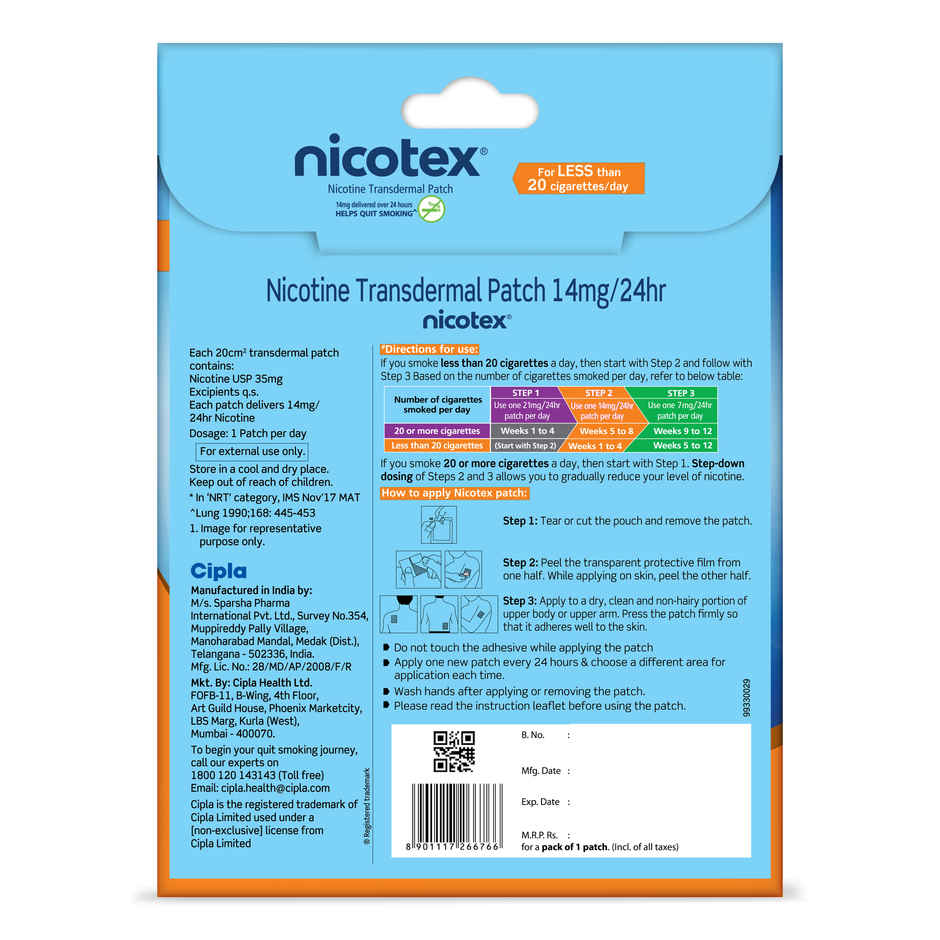 Nicotex Nicotine Patch 14Mg