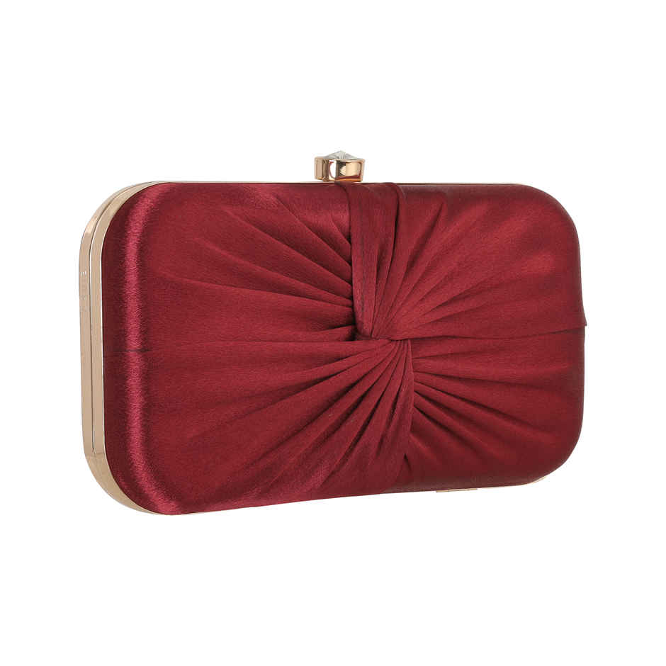 Lavie Women's Cheer Framed Clutch | Ladies Purse | Maroon