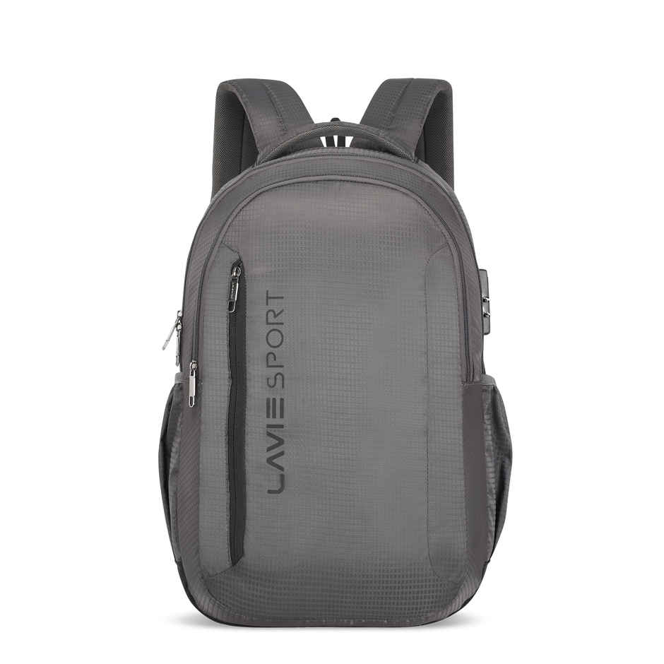 Lavie Sport Unisex Maverick 35 L Laptop Backpack| Fits Upto 15 Inch Laptop | Grey