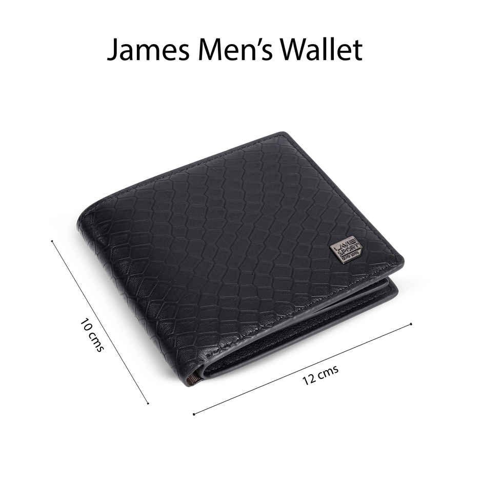 Lavie Sport James Men's Wallet | 5 Card Slots | Biofold Wallet | Synthetic Leather | Purse - Black