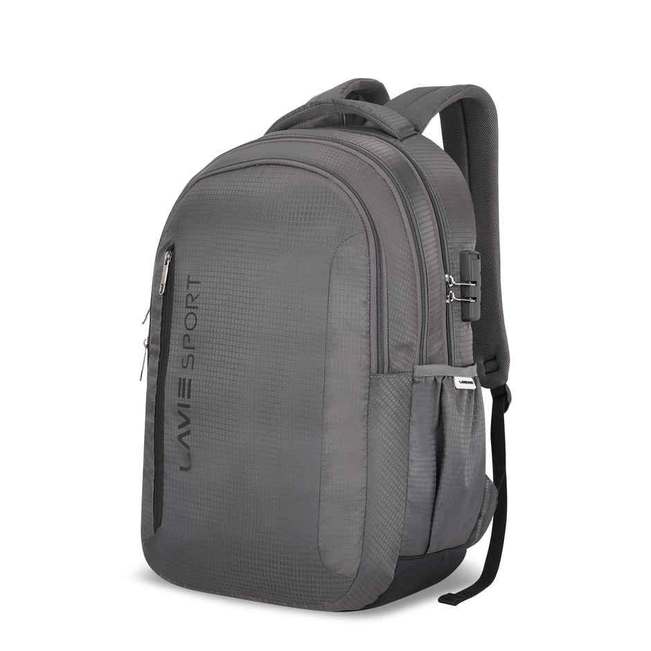 Lavie Sport Unisex Maverick 35 L Laptop Backpack| Fits Upto 15 Inch Laptop | Grey