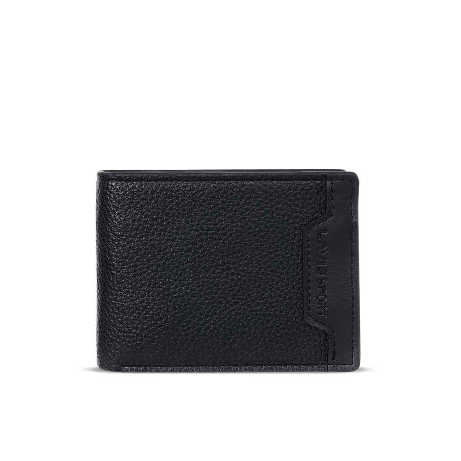 Lavie Sport Xavier Men's Wallet | 5 Card Slots | Biofold Wallet | Synthetic Leather | Purse - Black