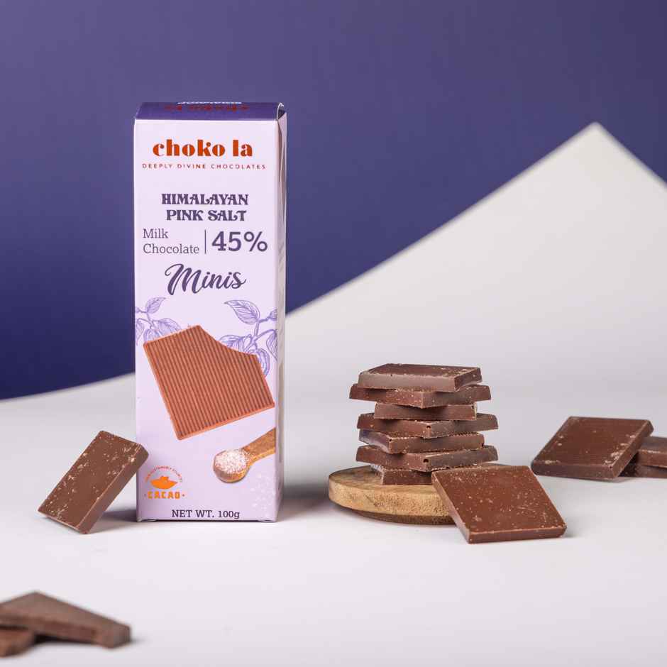 Chokola 45% Himalayan Pink Salt Milk Chocolate Minis