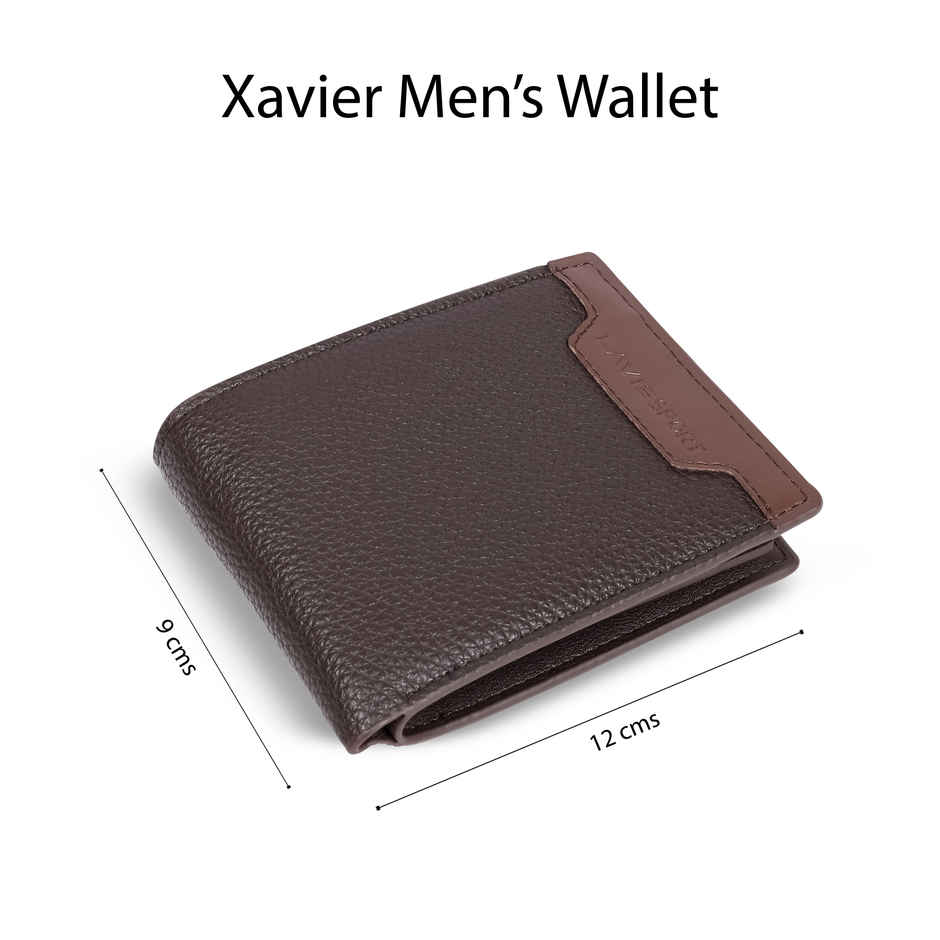 Lavie Sport Xavier Men's Wallet | 5 Card Slots | Biofold Wallet | Synthetic Leather | Purse - Tan
