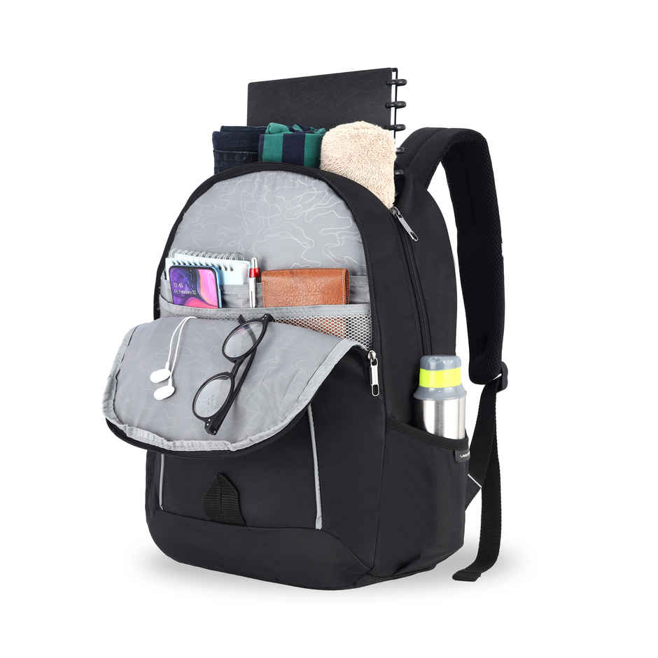 Lavie Sport Aisle Casual Backpack for Boys & Girls | Black - 22L