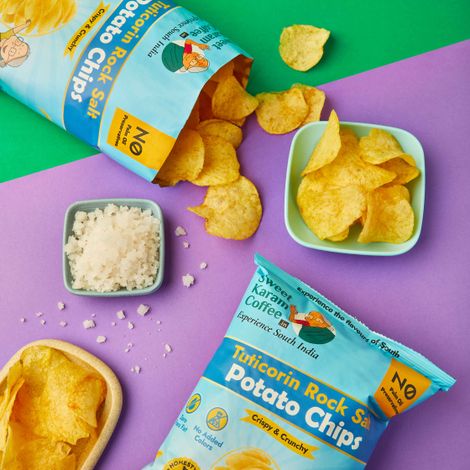 Sweet Karam Coffee - No Palm Oil Potato Chips - Tuticorin Rock Salt