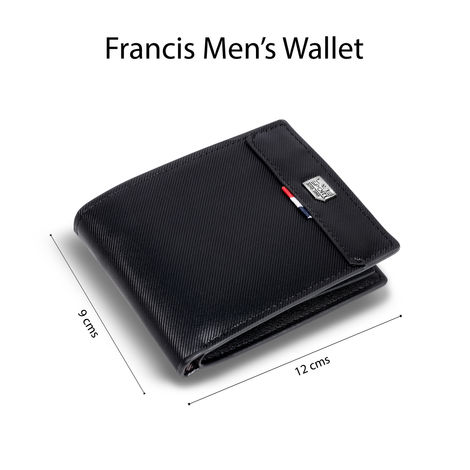 Lavie Sport Francis Men's Wallet | 5 Card Slots | Biofold Wallet | Synthetic Leather | Purse -Black