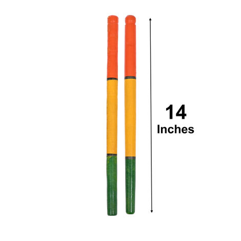 Navratri Wooden Dandiya Sticks | Traditional Garba Dandia Sticks | One Size | Satvik