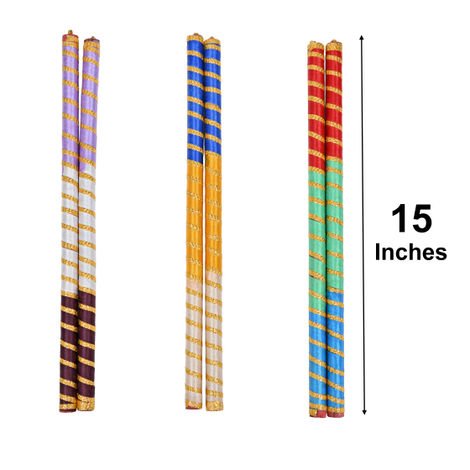 Dandiya Sticks | Multicolour | One Pair | Satvik