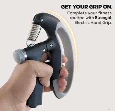 Boldfit Electronic Adjustable Hand Grip Strengthener Grey - 100 Kg